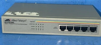 ALLIED TELESYN AT-FS705L 10BASE-T/100BASE-TX 5 PORT FAST ETHERNET SWITCH - Image 1 of 4