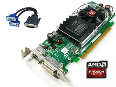 AMD ATI Radeon HD 3450 PCIe x16 Graphics Video Card B629 with Dual monitor port - Image 1 of 4
