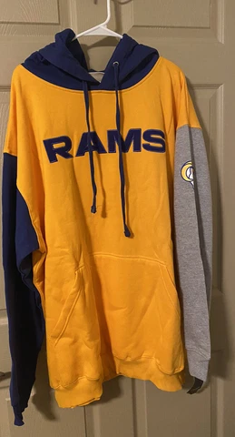 LA Rams Fanatics 3XL Hoodie NWT gold blue grey Cover