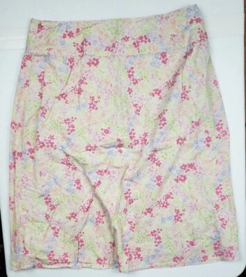Falda Anexa Esquina Informal Hasta la Rodilla Estampado Floral Cremallera Mujer Talla 12 Foto 1 de 4