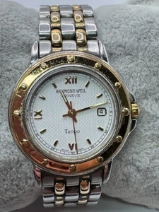 Ladies Raymond Weil Tango 5360 Swiss Two Tone Quartz Date Watch New Battery - Picture 1 of 16