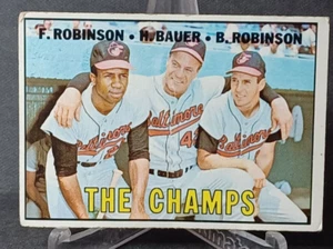 (2) 1967 Topps THE CHAMPS #1 Robinson Bauer Robinson Orioles-Good/VG-Read - Picture 1 of 12