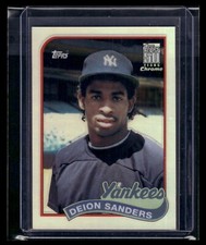 2001 Topps Chrome 50 Years Reprint Retrofractor Deion Sanders #34 Yankees
