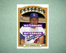 Pete Mikkelsen Los Angeles Dodgers 1972 Style Custom Baseball Art Card