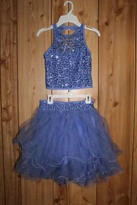 BLUE OR GRAY LYRICAL BALLET TAP JAZZ DANCE COSTUME ADULT SMALL OR MED 8526 NWT - Picture 1 of 11