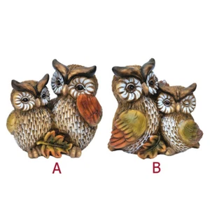 Eulenpaar 16 cm handbemalt Vogel Eulensammler Herbst formano 741578 Dekofigur - Bild 1 von 3