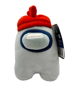 Among Us Plush Series 3 Toikido 8" White Crewmate With Rooster Hat New With Tags - Picture 1 of 9