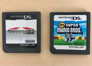 New Super Mario Bros. & Mario Kart DS set Nintendo Japanese Ver. Cartridge only - Picture 1 of 4