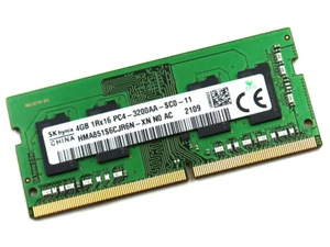 SK HYNIX 4GB 1RX16 DDR4 SODIMM PC4-25600 3200MHZ MEMORY MODULE HMA851S6CJR6N-XN - Picture 1 of 2