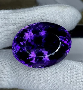 Amatista violeta natural 80 quilates piedras preciosas sueltas certificadas transparentes para joyería - Imagen 1 de 6