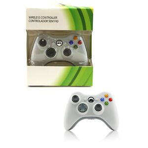 Manette de jeu sans fil Xbox 360 blanche PC analogique - boîte ouverte