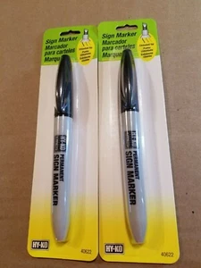 Hy-Ko SIGN MARKER Chiseled Tip Pen Lot of 2 permanent markers 40622 NEW! - Picture 1 of 3