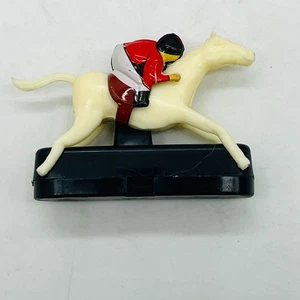 Shinsei Horse Racing Game Original Replacement Race White Jockey Horse - Picture 1 of 3