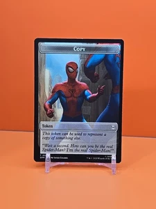 🔵🕷🔴 2025 MAGIC THE GATHERING SPIDER-MAN COPY/HUMAN CITIZEN TOKEN 0001/0004 NM - Picture 1 of 2
