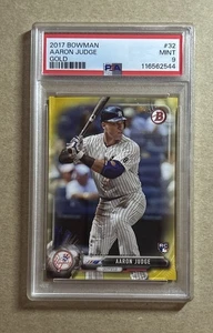 2017 Bowman Baseball Aaron Judge Yankees Gold Rookie Card #32 #’d /50 PSA 9 - Bild 1 von 2