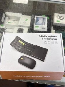 Foldable Bluetooth Keyboard and Mouse Portable Folding Pocket Keyboard - Picture 1 of 2