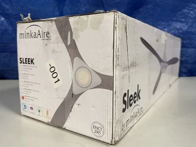 Minka Aire F868L-WHF Sleek 60" LED Indoor Flat White Smart Ceiling Fan + Remote - Image 1 of 4