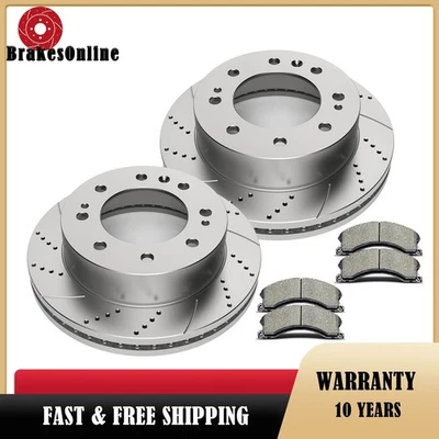 Front Brake Rotors Pads fit for Chevrolet Silverado 2500 HD 3500 HD 2011-2019 - Image 1 of 4