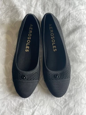 Аэрозоли женщин Annelie круглый носок балетки черный - размер 10 - Изображение 1 из 3