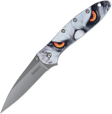 Navaja de bolsillo plegable de aluminio Kershaw Leek Linerlock A/O Hawk 1660HAWK Foto 1 de 2