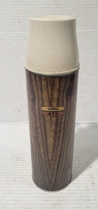 Vtg Thermos 1970's Kings Seely Wood Grain Quart Replacement 13" H - Picture 1 of 8