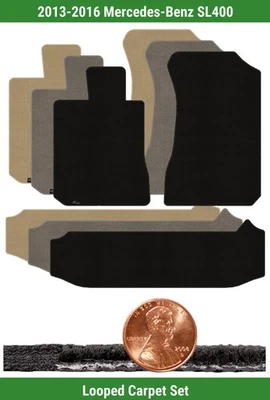 Juego de alfombrillas clásicas personalizadas para Mercedes SL400 '13-16 (3 piezas) #YEH Foto 1 de 4