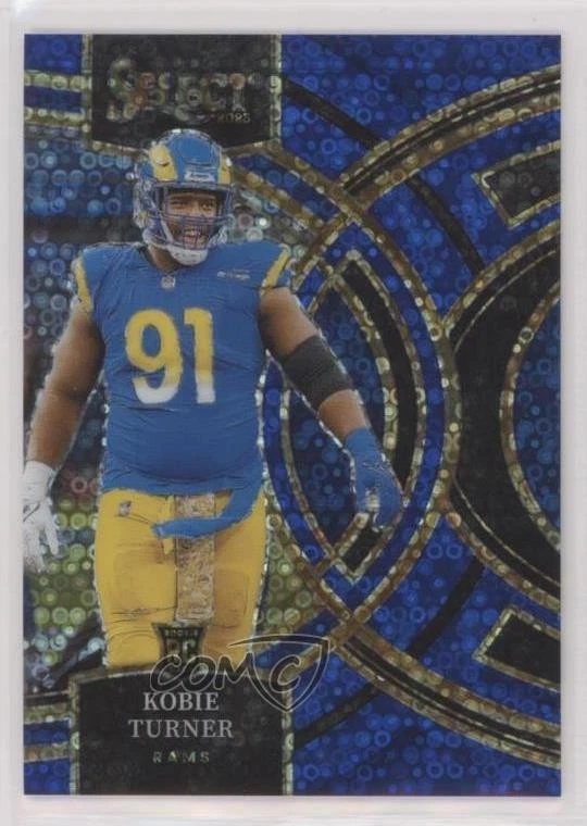 2023 Panini Select Premier Level Blue Disco Prizm /25 Kobie Turner Rookie RC - Image 1 of 2
