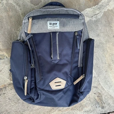 Mochila BB Gear Mochila Bolsa de Pañales Azul/Gris 9 Bolsillos Unisex Espacioso Bebé Foto 1 de 4