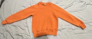 Vintage 90s Cheetah Kids Orange Crewneck Sweater Size Small/8 - Picture 1 of 7
