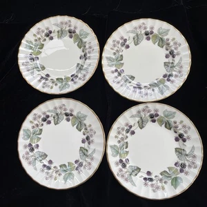 SET OF 4 ROYAL WORCESTER LAVINIA WHITE BREAD/BUTTER PLATES 6 1/4" ENGLAND - Picture 1 of 9