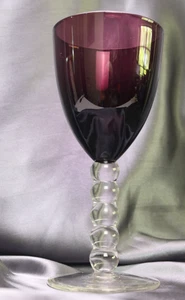Artland Purple Water Goblet (s) Clear Multiple Ball Stem ADY1 Amethyst Bowl - Picture 1 of 3