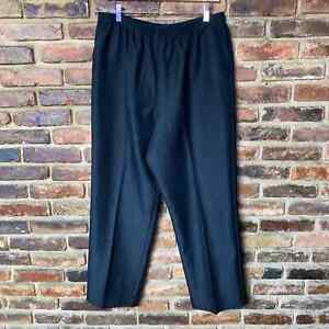 Alfred Dunner Black Elastic Waist Pull-On Dress Pants Women's Size 18