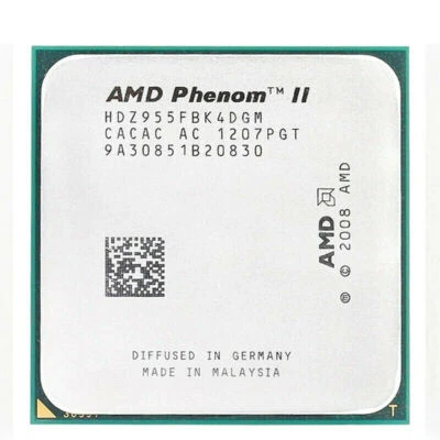 AMD Phenom II X4 955 3.2 GHz Quad-Core Black Edition Processor AM3 AM2+ 125W CPU - Image 1 of 3