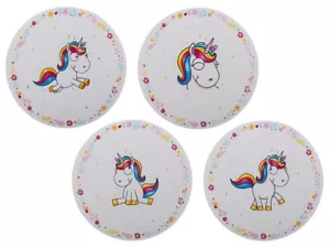 SET 4 TOVAGLIETTE VINILE DESIGN UNICORNO / TOVAGLIETTA / TAPPETINI - 36 cm - Foto 1 di 5