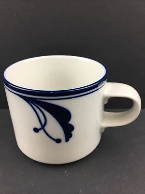 Taza de café de té Dansk Flora Bayberry azul blanco Japón 8 OZ Foto 1 de 4