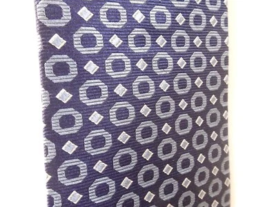 Corbata de seda Tommy Hilfiger vintage con estampado geométrico hecha en EE. UU. azul NUEVO Foto 1 de 3