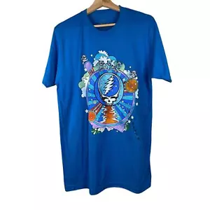 NWT Grateful Dead Size M Turquoise Short Sleeve Skull Dancing Bear T-Shirt - Picture 1 of 5