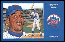1969 Historic New York Mets Postcard Tommie Agee #3