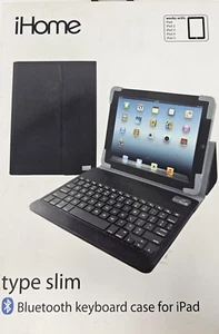 iHome IH-IP2105B Type Slim Bluetooth Keyboard Case for iPad for iPad 1 - 5 - Picture 1 of 2