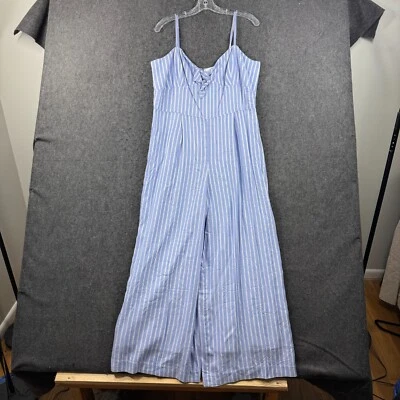 J. Mono para mujer Crew Tie Front 14 azul blanco rayas correas de espagueti Foto 1 de 4