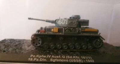Altaya Military Tank Pz.Kpfw.IV Ausf G Sgfonovo (USSR) 1942 Die Cast Model  - Image 1 of 4