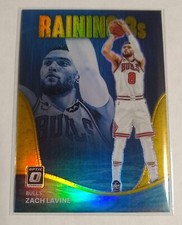 2022-23 Panini Donruss Optic Zach Lavine Raining 3s Gold Prizm 01/10! SP Bulls