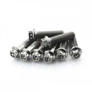 KTM 690 SMC-R 19-20 Titanium Race Drilled Top & Bottom Yoke Clamp Pinch Bolts - Picture 1 of 1