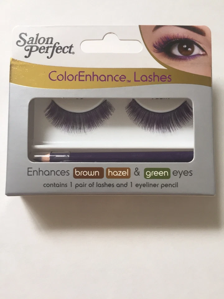 Eight Packs Of salon perfect Color Enhance eyelashes Plum Colored. - Image 1 of 1