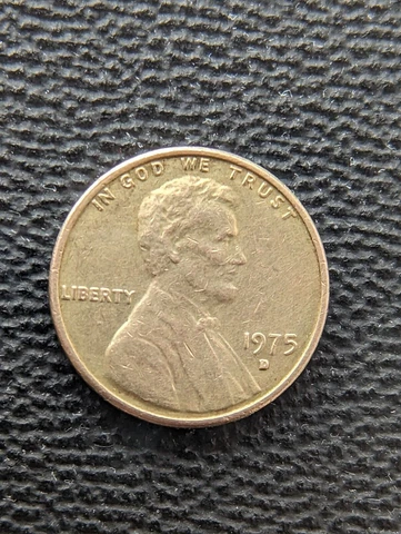1975 D US Cent Gold Plated ?  $5 Cover