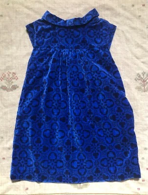 Tea Collection Blue Valentina Velvet Special Occasion Dress, Size 5 - Image 1 of 4