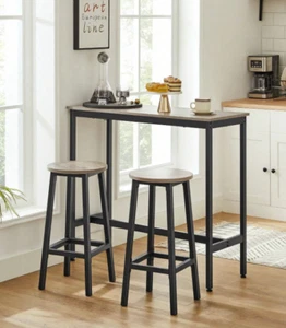 Vintage Set of 2 Bar Stools Tall Kitchen Stools Breakfast High Chair - Picture 1 of 5