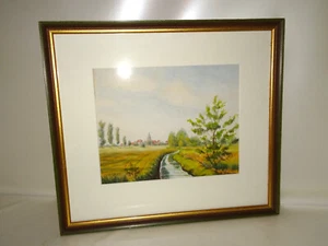 G. Thiemann / Aquarell. signiert, gerahmt Stadt, Fluss, Bach, 45x40cm - Picture 1 of 5