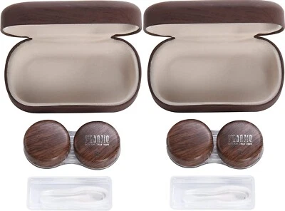 BMTICK Luxury Contact Lens Case with Vial, Applicator, Mirror and Storage, 2pk