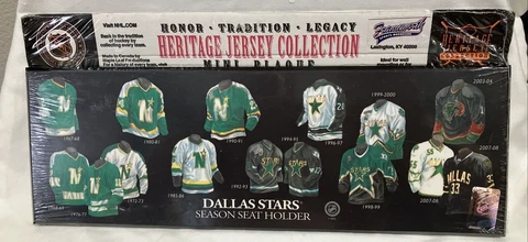 NHL Dallas Stars Season Seat Holder - Heritage Jersey Collection - Mini Plaque Cover